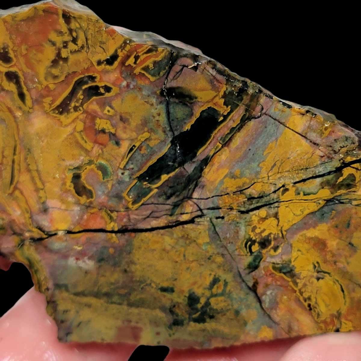 Psychedelic Kaleidoscope Jasper Slab!  Lapidary Stone Slab! - LapidaryCentral