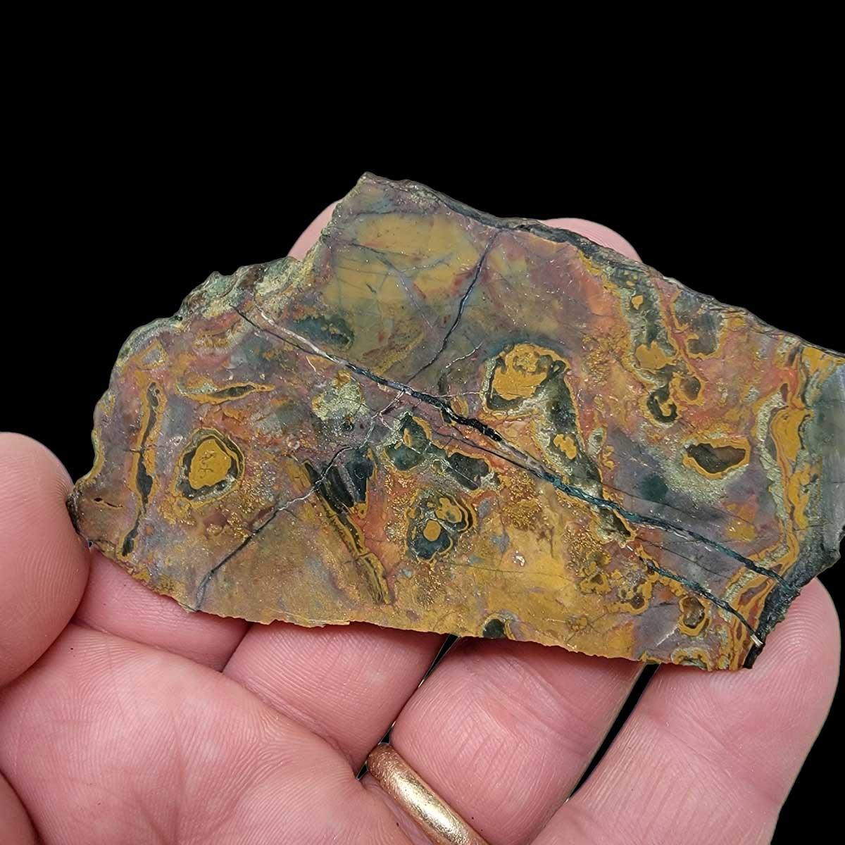 Psychedelic Kaleidoscope Jasper Slab!  Lapidary Stone Slab! - LapidaryCentral