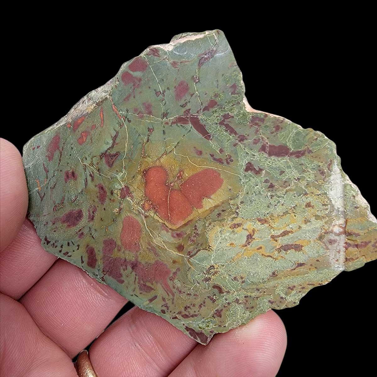 Valentines Day Christmas Tree Kaleidoscope Jasper Slab!  Lapidary Stone Slab! - LapidaryCentral