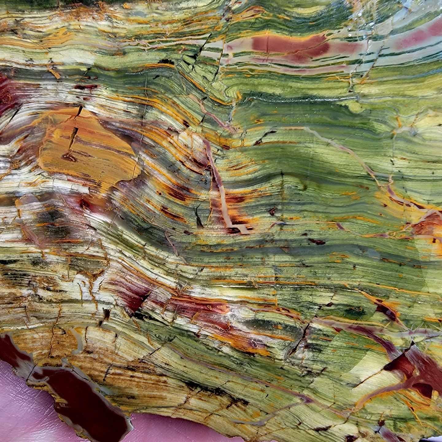 Large New Vein Kaleidoscope Jasper Cut and Proven Chunk! - LapidaryCentral