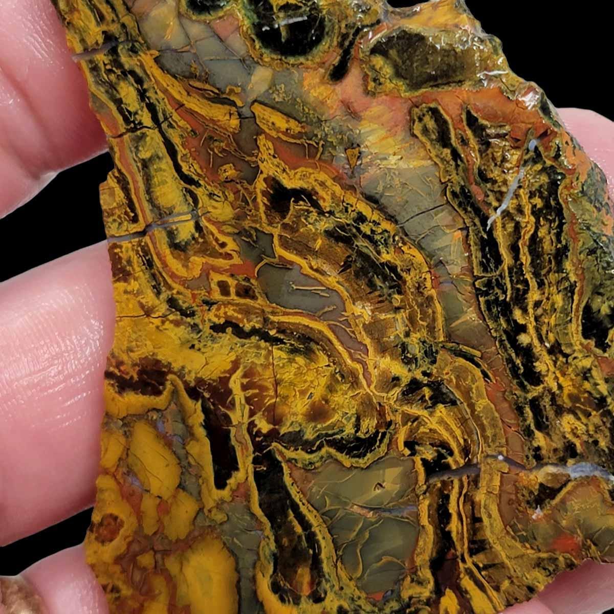 Psychedelic Kaleidoscope Jasper Slab!  Lapidary Stone Slab! - LapidaryCentral