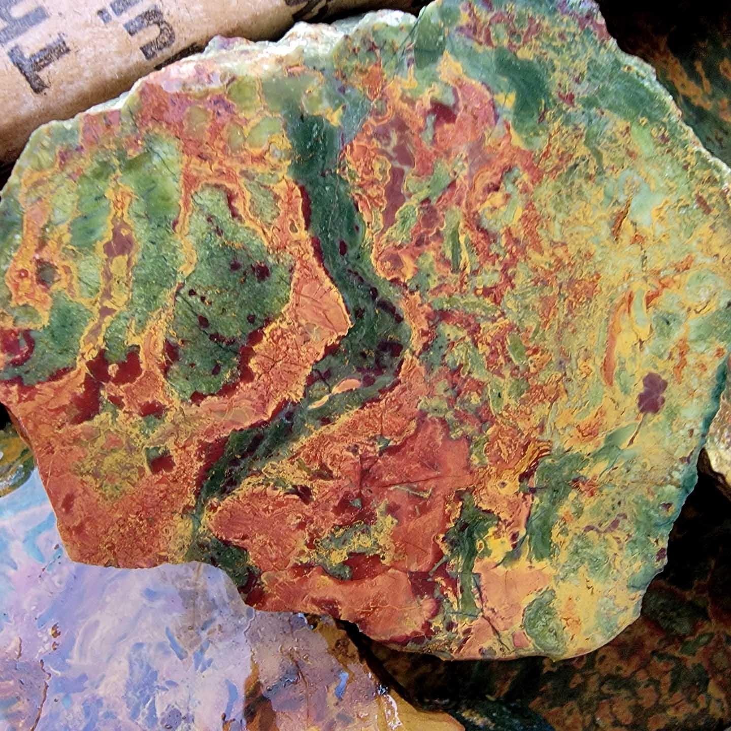 Overflowing Cut and Proven Kaleidoscope Jasper Flatrate! 23 lbs! - LapidaryCentral
