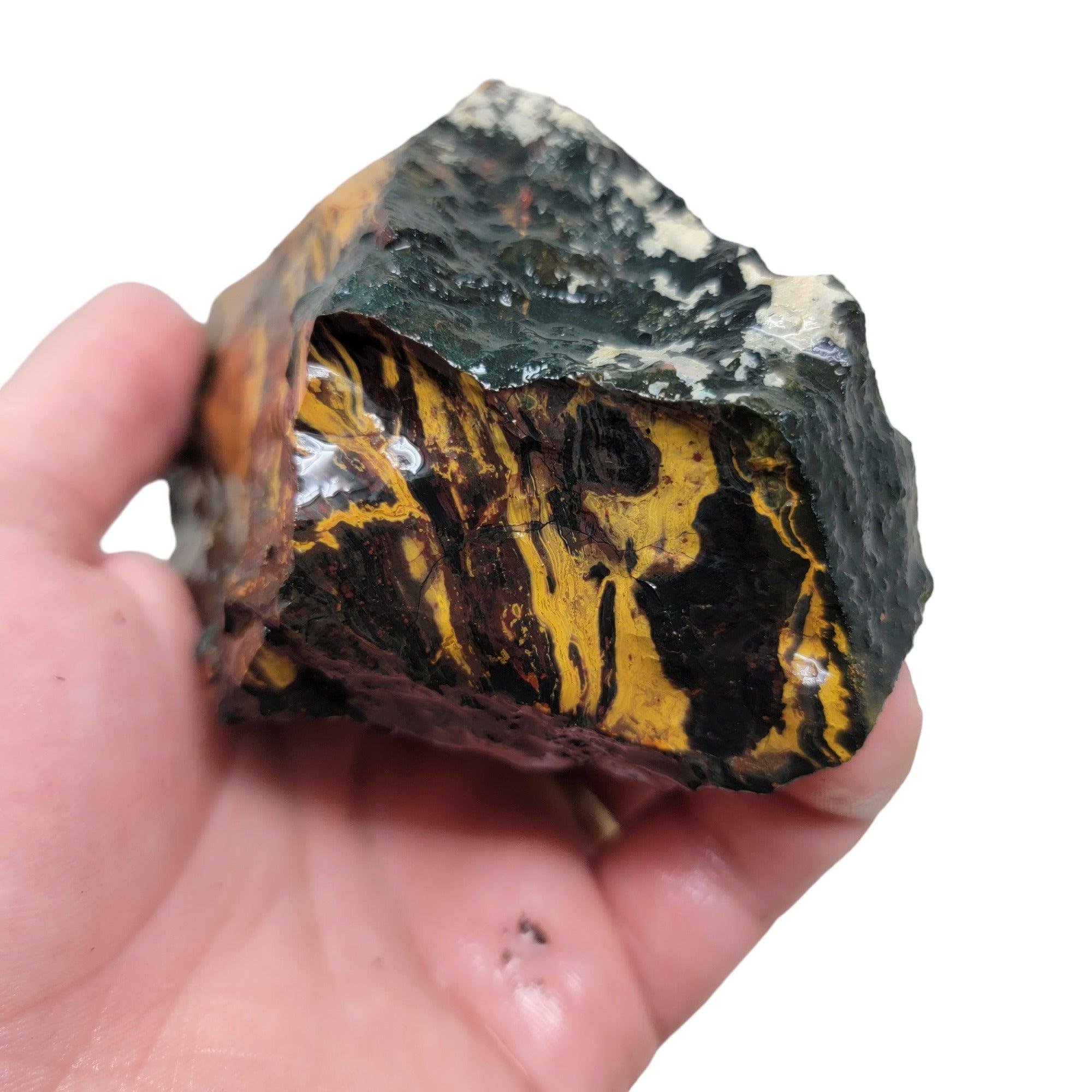 Gold Stripe Burgundy Stripe Kaleidoscope Jasper Cutting Rough Chunk! - LapidaryCentral