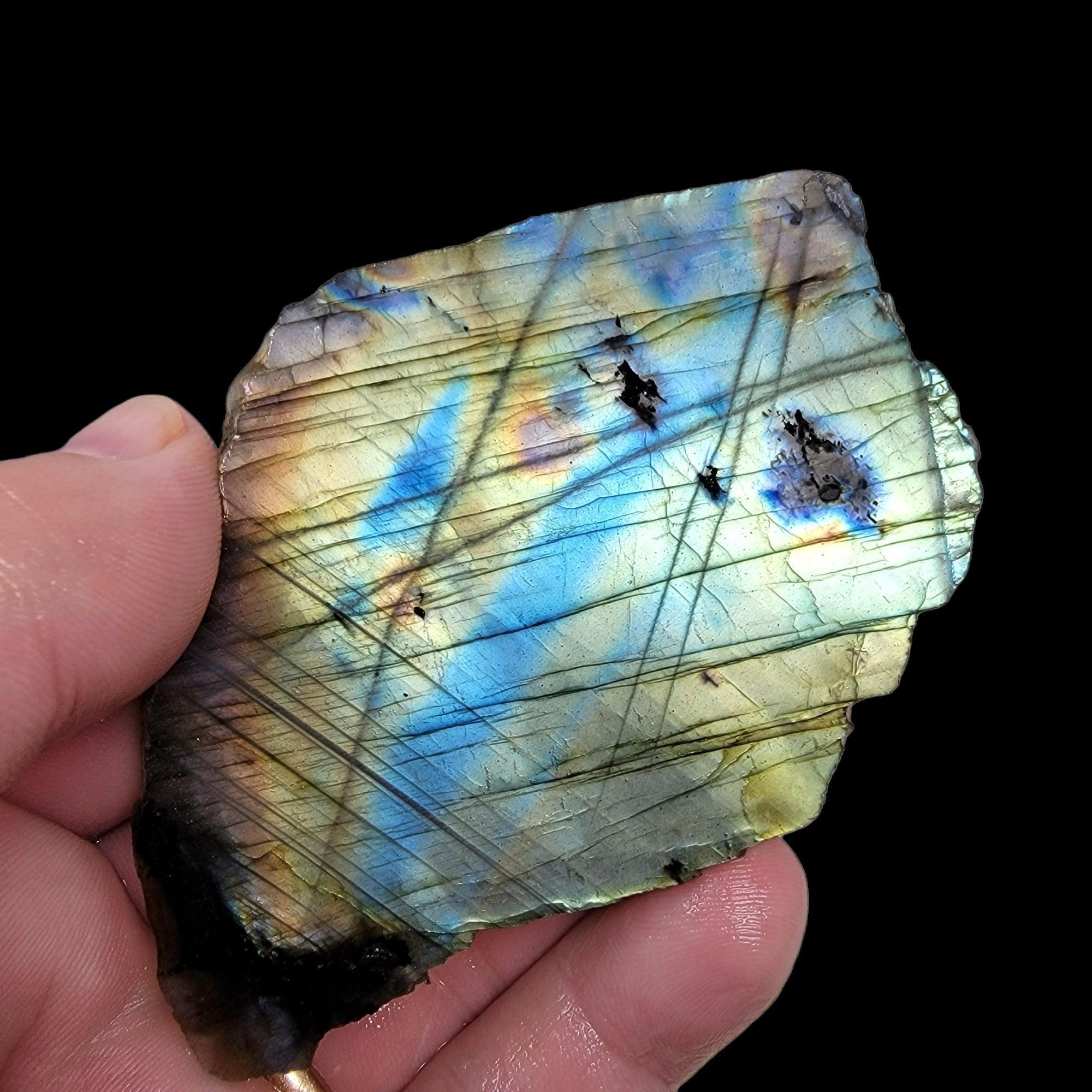 High Flash Labradorite Slab!  Lapidary Stone Slab! - LapidaryCentral