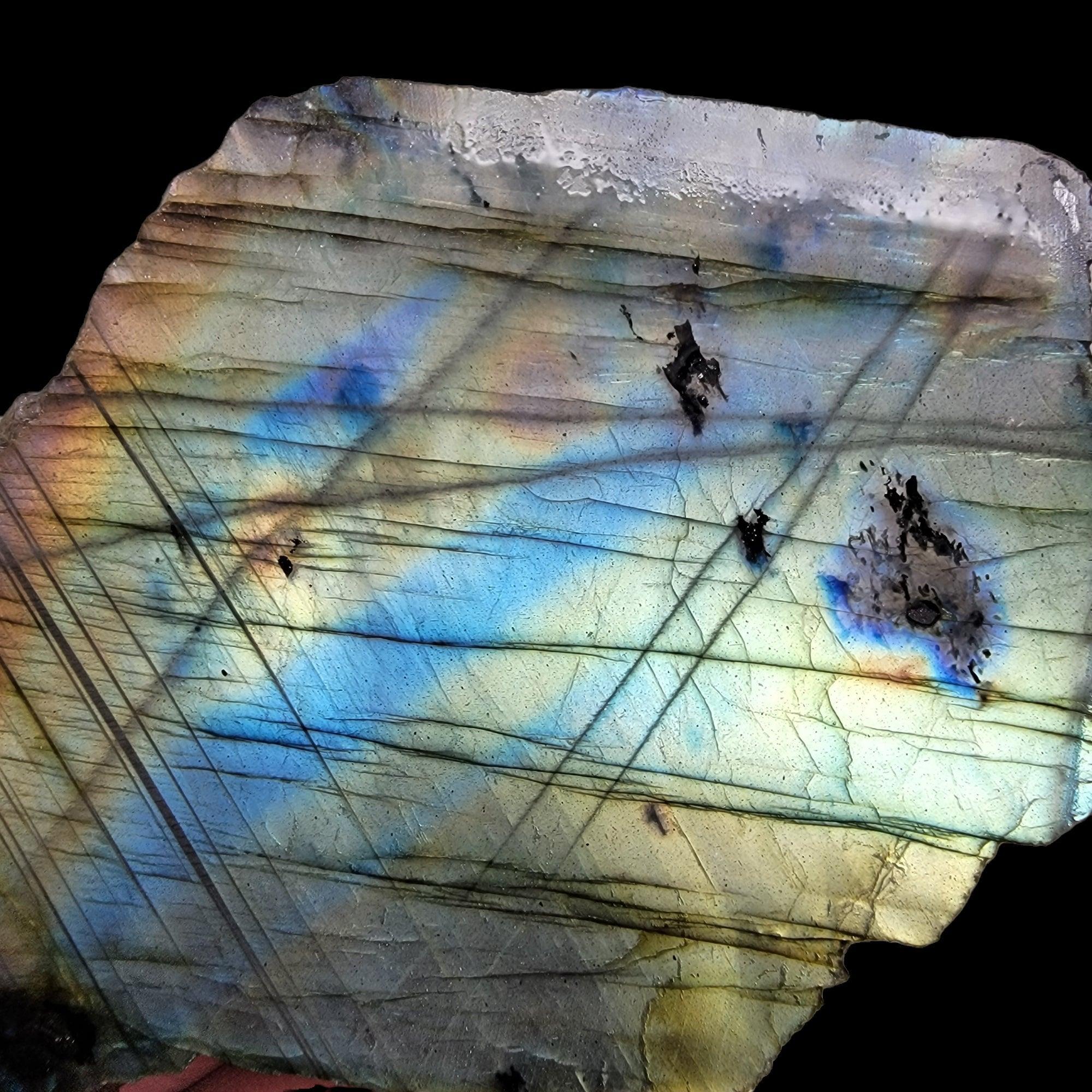 High Flash Labradorite Slab!  Lapidary Stone Slab! - LapidaryCentral