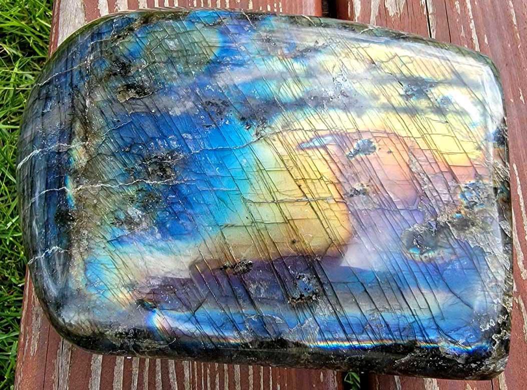 Polished AAA Labradorite Display Specimen!  High Grade! - LapidaryCentral