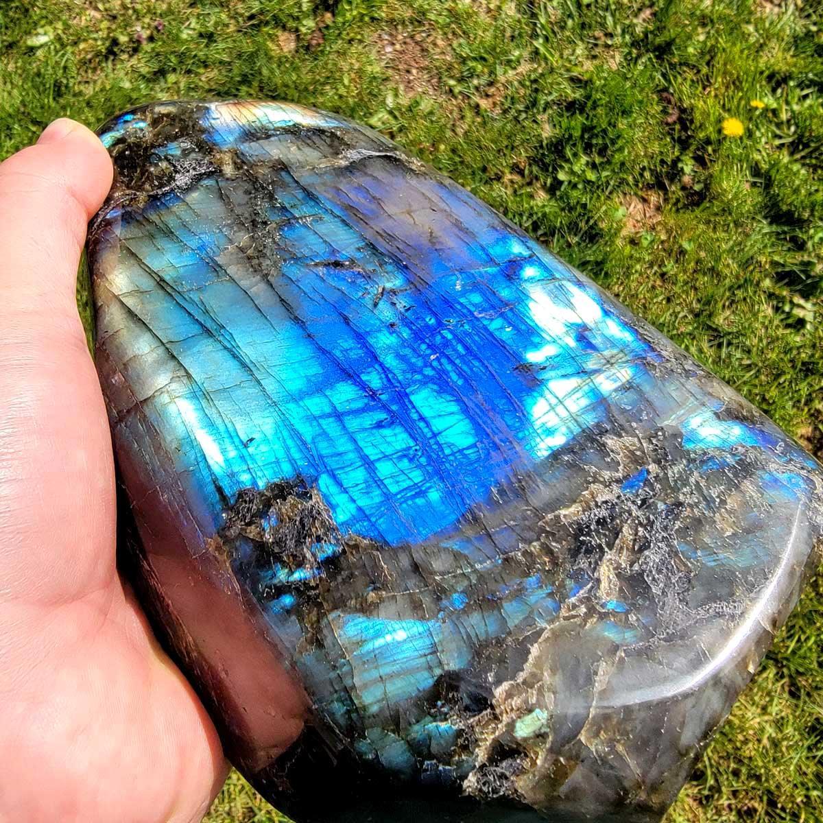 Polished AAA Labradorite Display Specimen!  High Grade! - LapidaryCentral