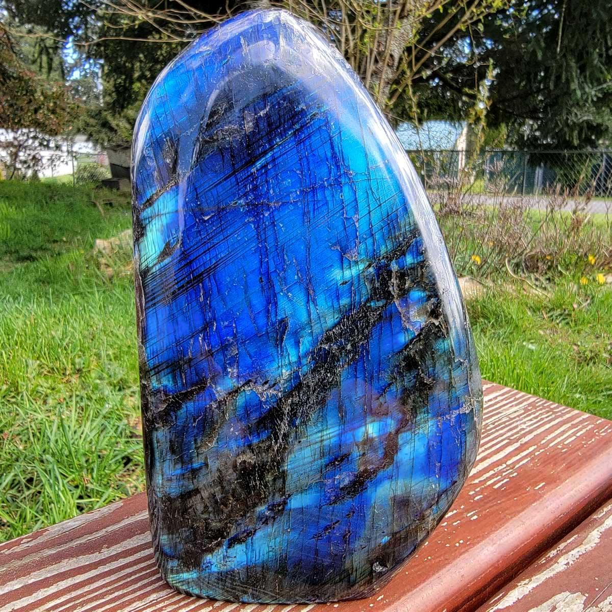 Polished AAA Labradorite Display Specimen!  High Grade! - LapidaryCentral