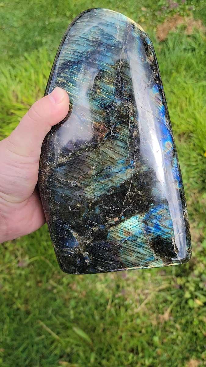 Polished AAA Labradorite Display Specimen!  High Grade! - LapidaryCentral