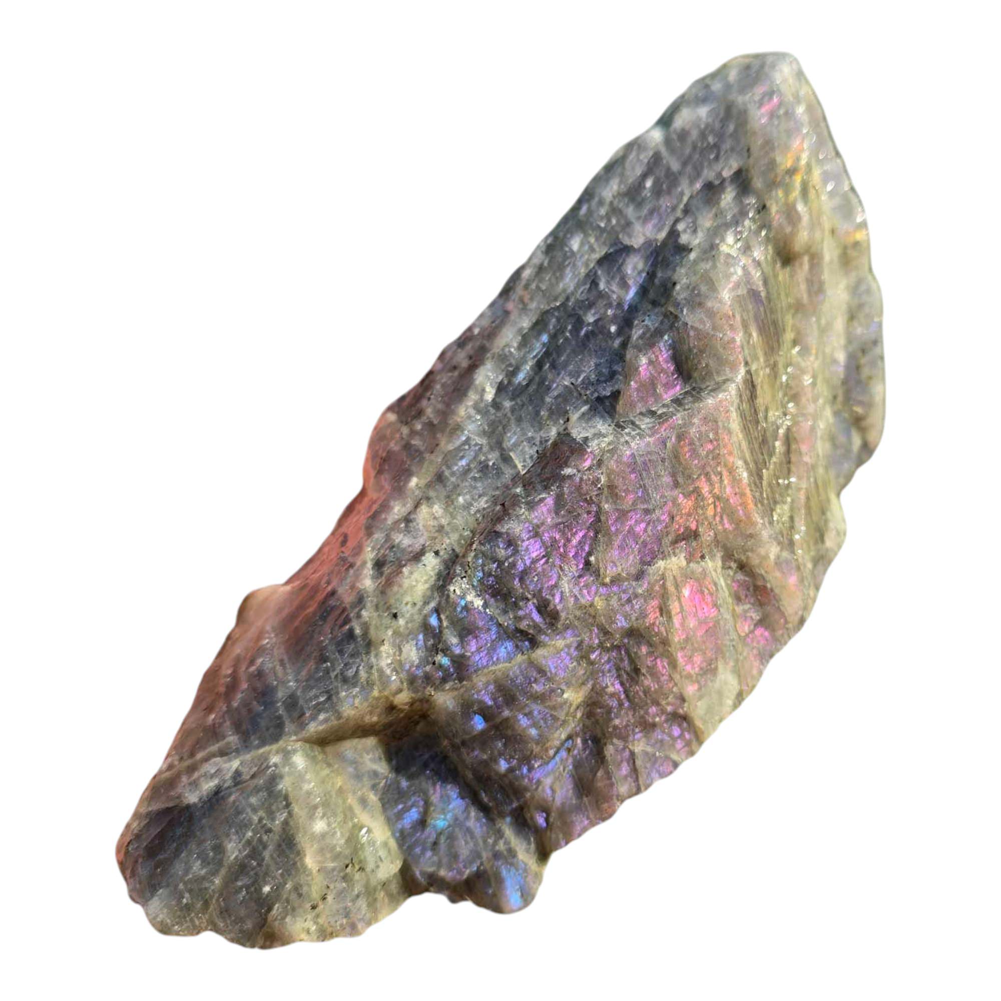 Labradorite Rough Chunk – Baby Purple Pink Blue Flash – Madagascar 960g