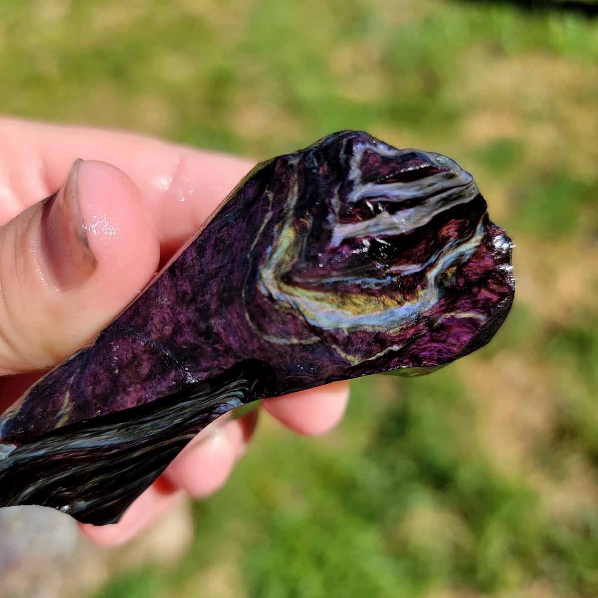 Highgrade Mexican Velvet Obsidian Rough Chunk! - Lapidary Central