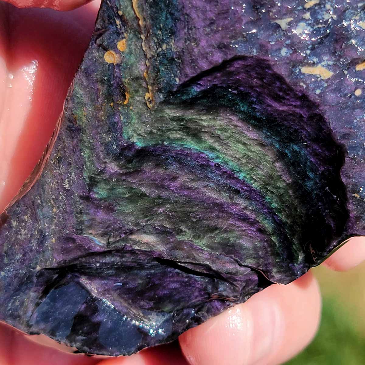 Highgrade Mexican Velvet Obsidian Rough Chunk!