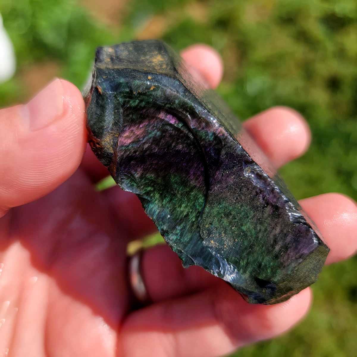 Highgrade Mexican Velvet Obsidian Rough Chunk! - Lapidary Central