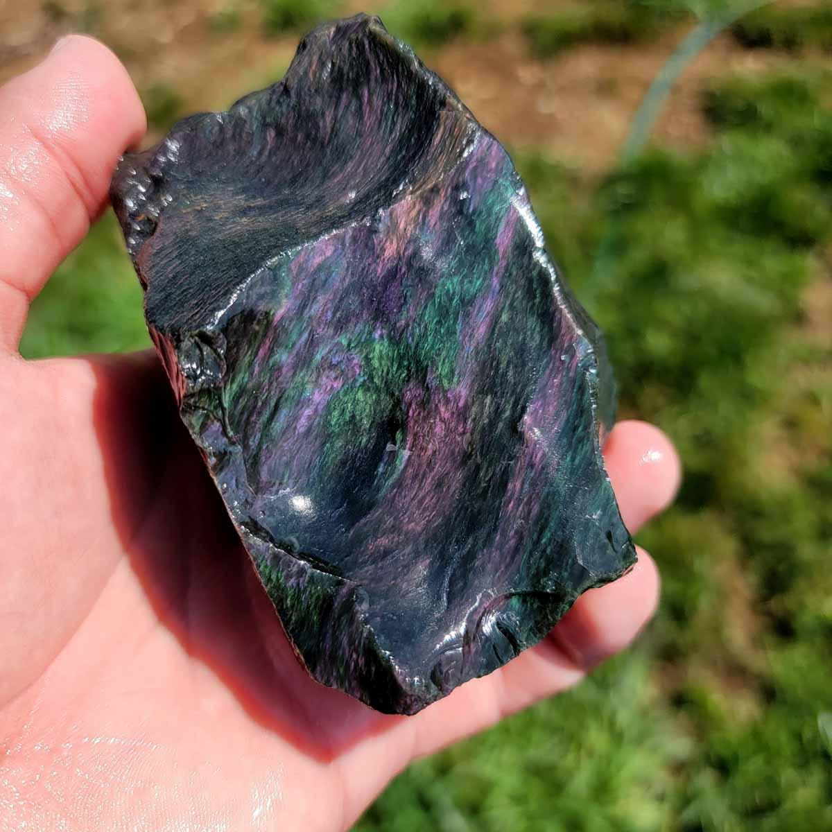 Highgrade Mexican Velvet Obsidian Rough Chunk! - Lapidary Central