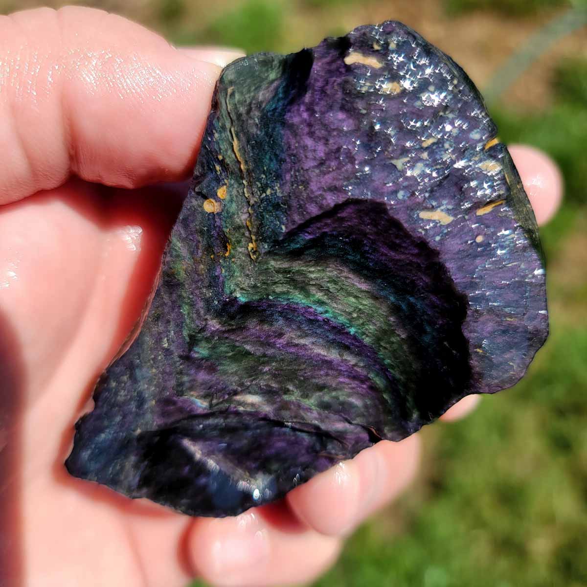 Highgrade Mexican Velvet Obsidian Rough Chunk!