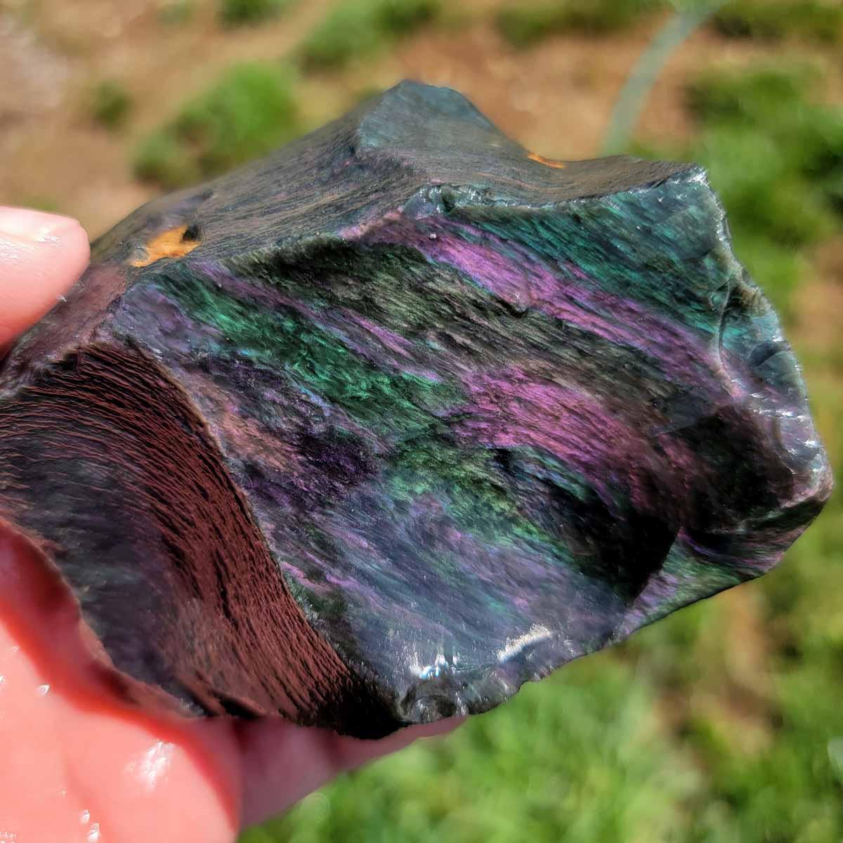 Highgrade Mexican Velvet Obsidian Rough Chunk! - Lapidary Central