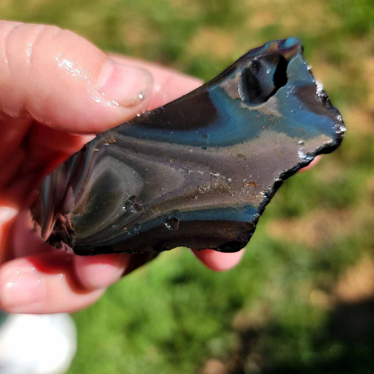 Highgrade Mexican Velvet Obsidian Rough Chunk! - Lapidary Central