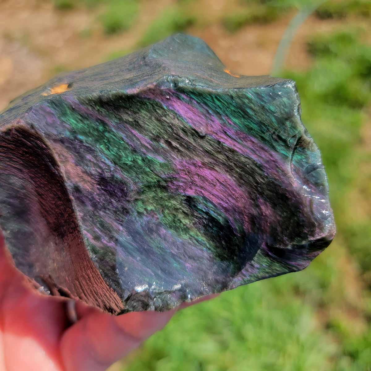 Highgrade Mexican Velvet Obsidian Rough Chunk! - Lapidary Central