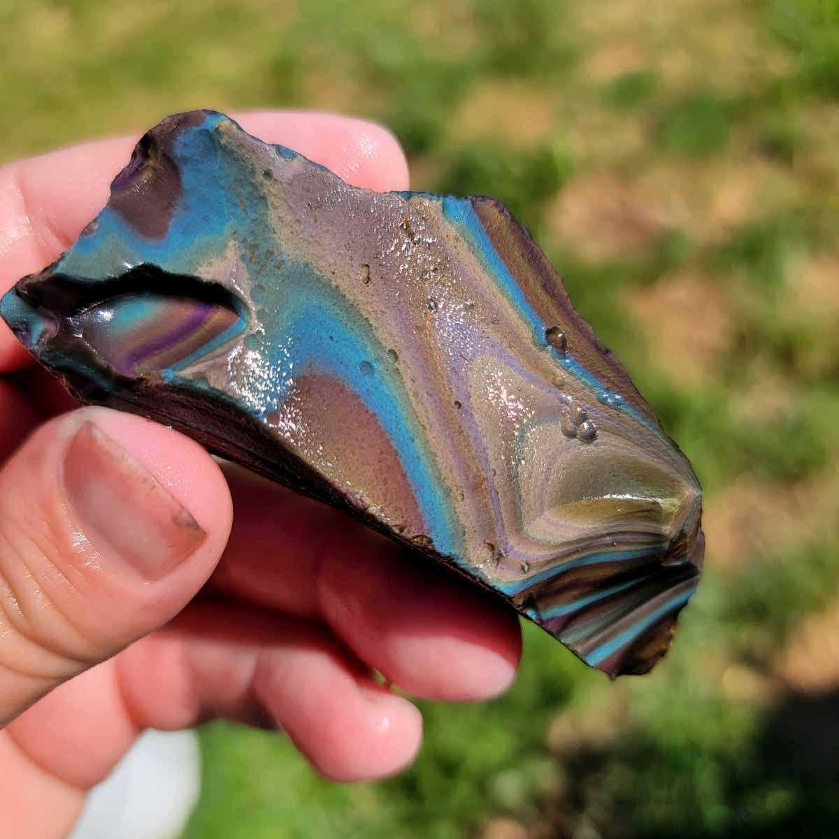 Highgrade Mexican Velvet Obsidian Rough Chunk! - Lapidary Central