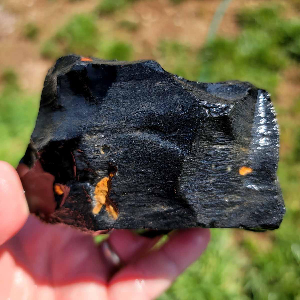 Highgrade Mexican Velvet Obsidian Rough Chunk! - Lapidary Central