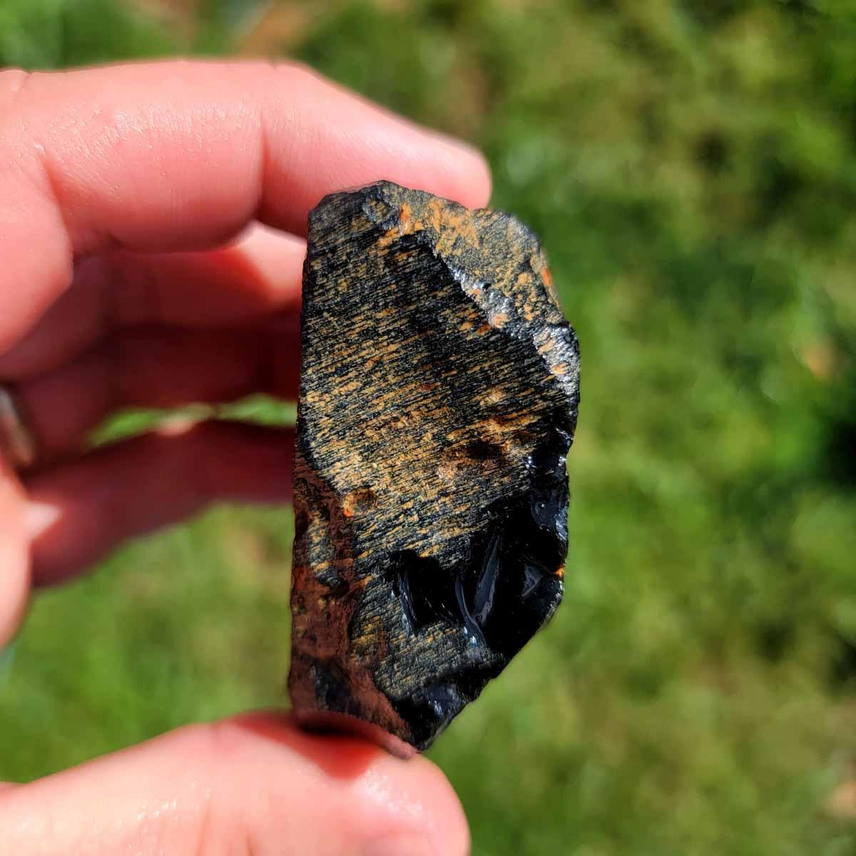 Highgrade Mexican Velvet Obsidian Rough Chunk! - Lapidary Central