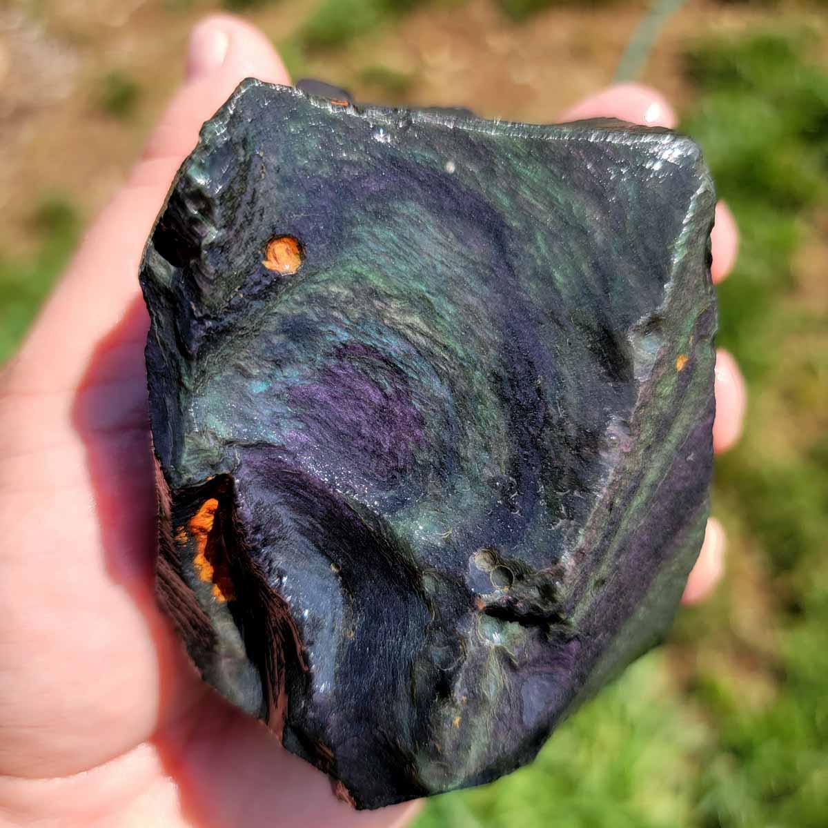 Highgrade Mexican Velvet Obsidian Rough Chunk! - Lapidary Central