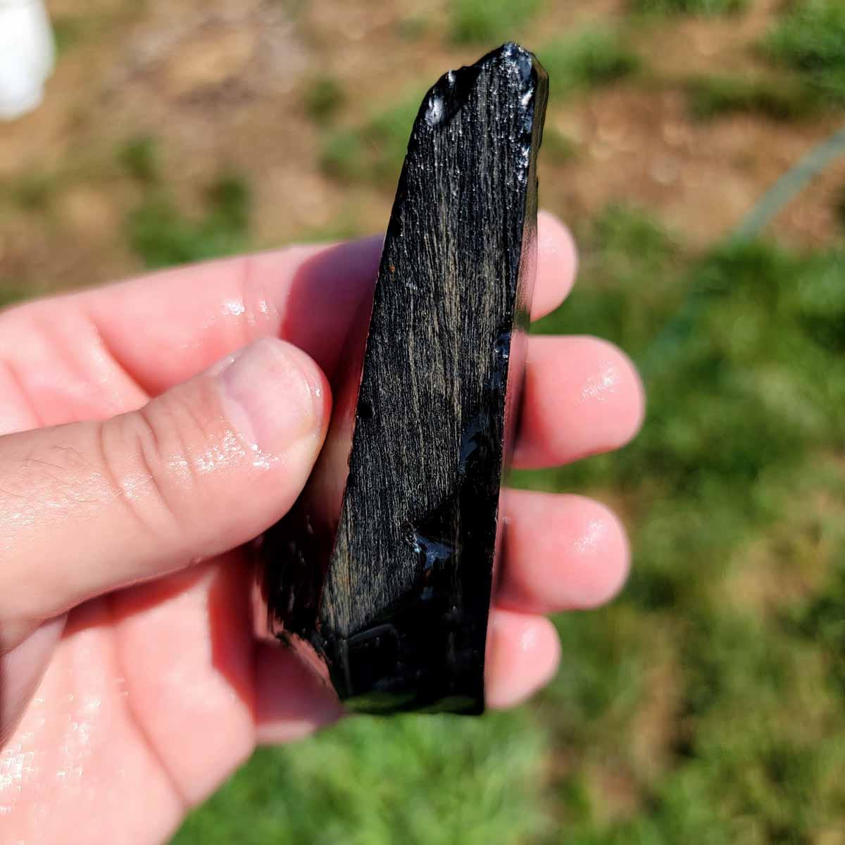 Highgrade Mexican Velvet Obsidian Rough Chunk! - Lapidary Central