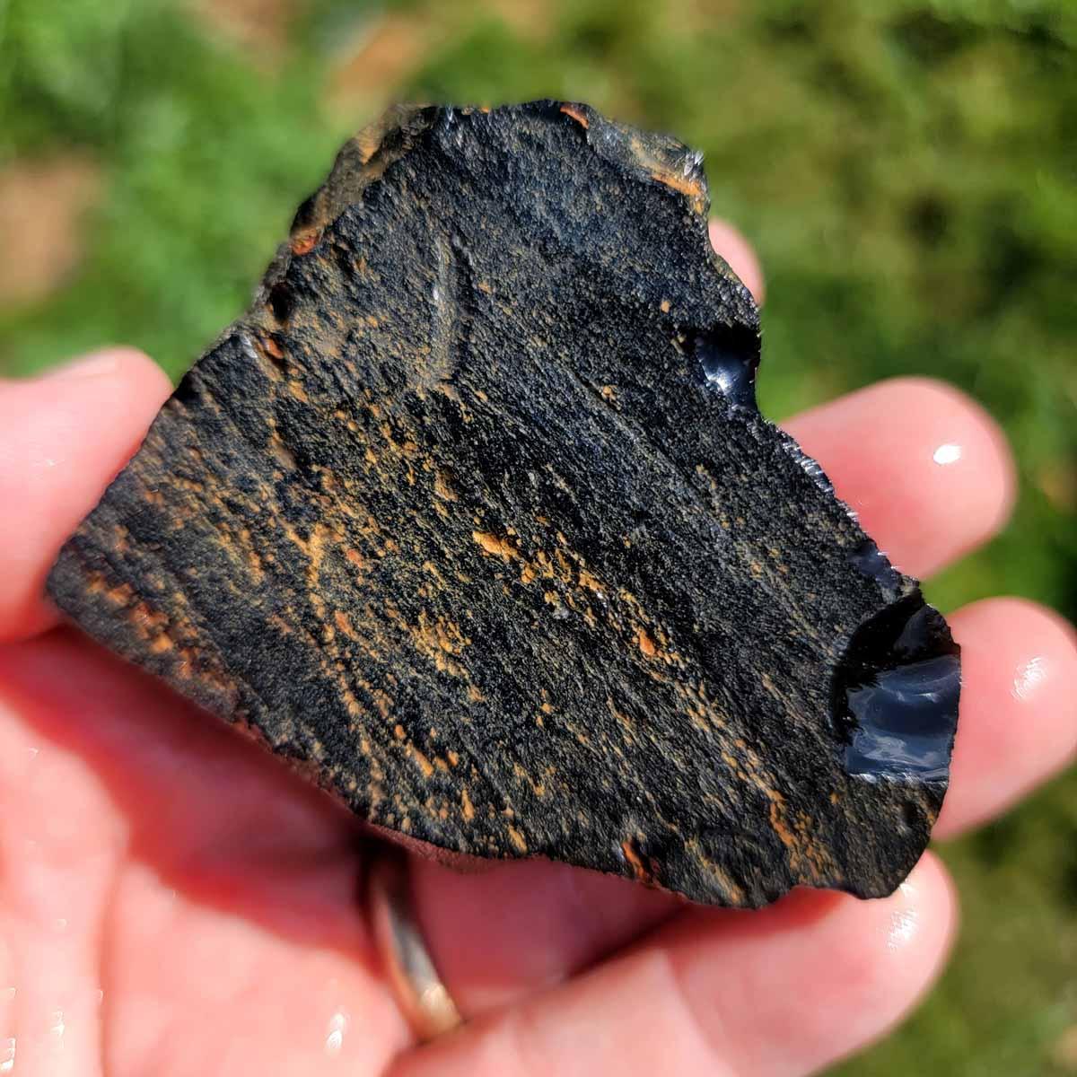 Highgrade Mexican Velvet Obsidian Rough Chunk! - Lapidary Central