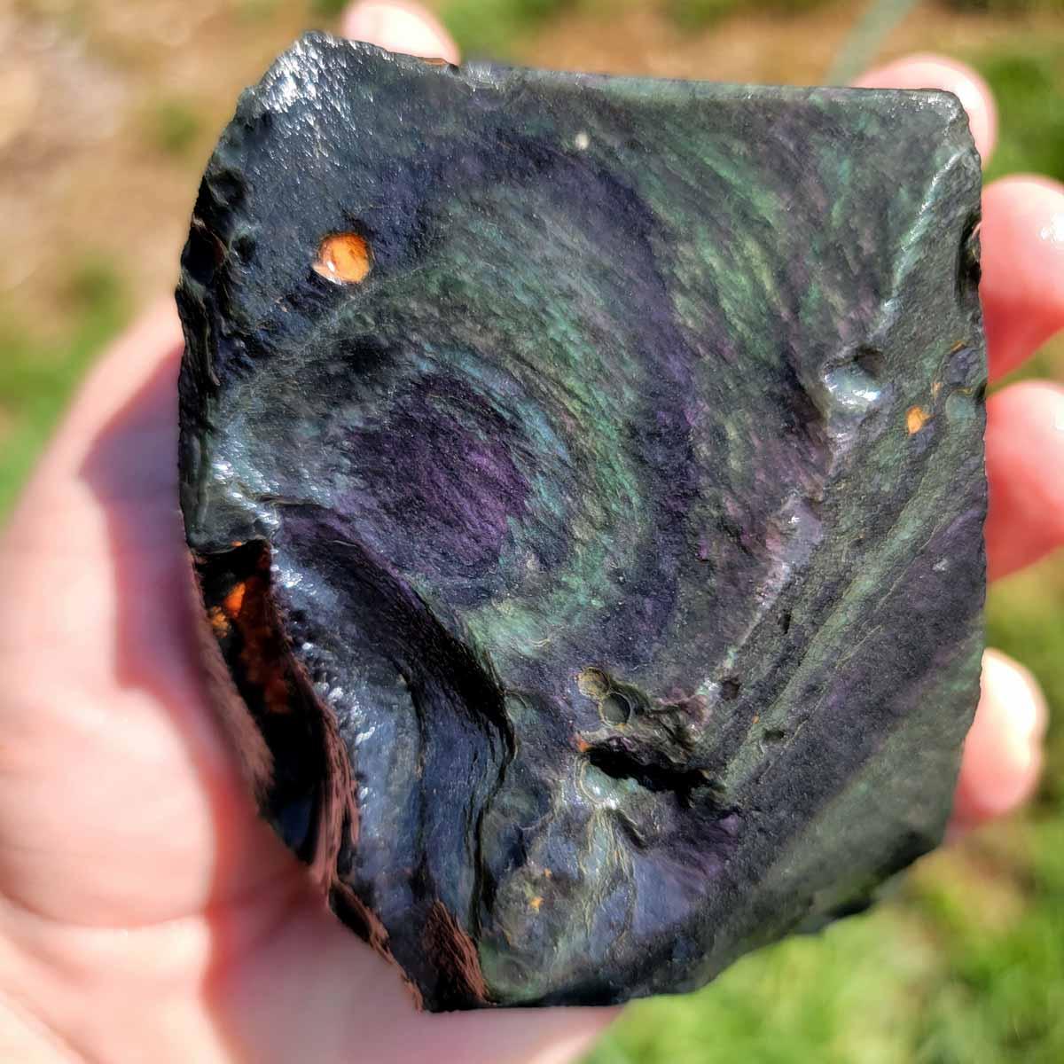 Highgrade Mexican Velvet Obsidian Rough Chunk! - Lapidary Central