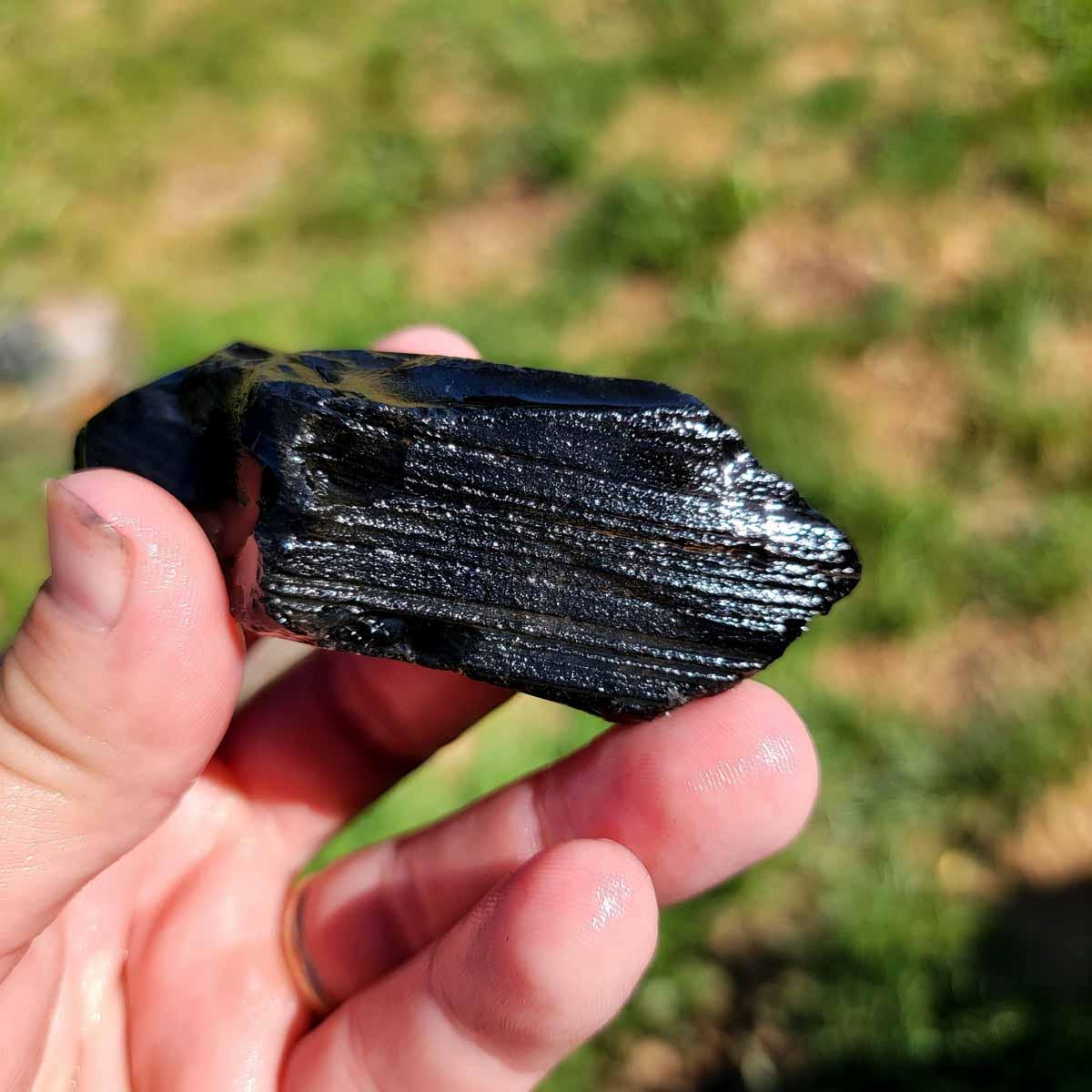 Highgrade Mexican Velvet Obsidian Rough Chunk! - Lapidary Central