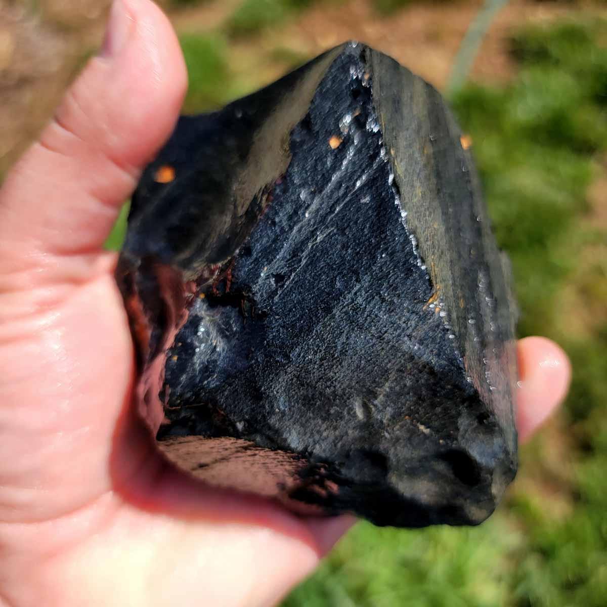 Highgrade Mexican Velvet Obsidian Rough Chunk! - Lapidary Central