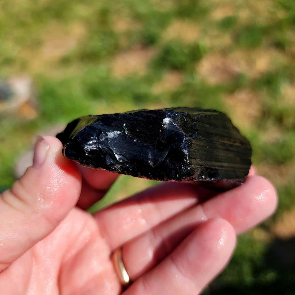 Highgrade Mexican Velvet Obsidian Rough Chunk! - Lapidary Central