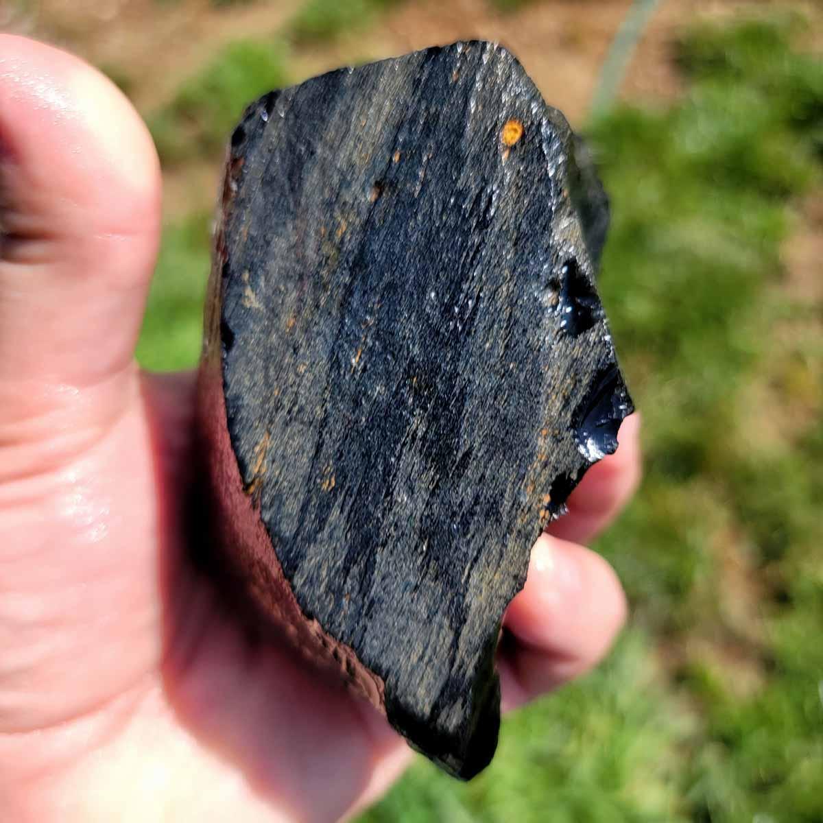 Highgrade Mexican Velvet Obsidian Rough Chunk! - Lapidary Central