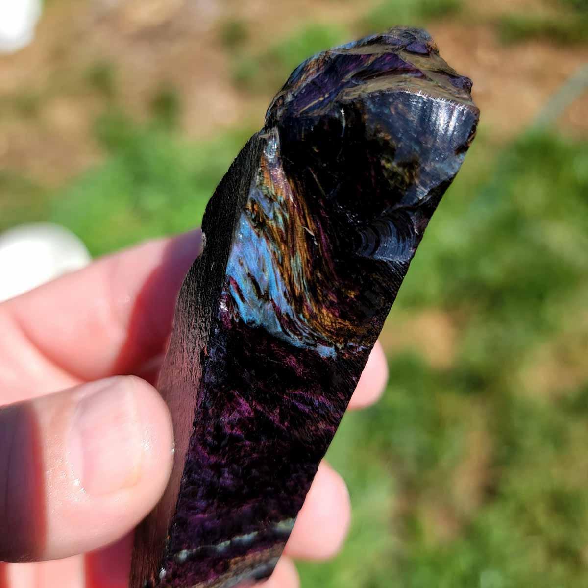 Highgrade Mexican Velvet Obsidian Rough Chunk! - Lapidary Central