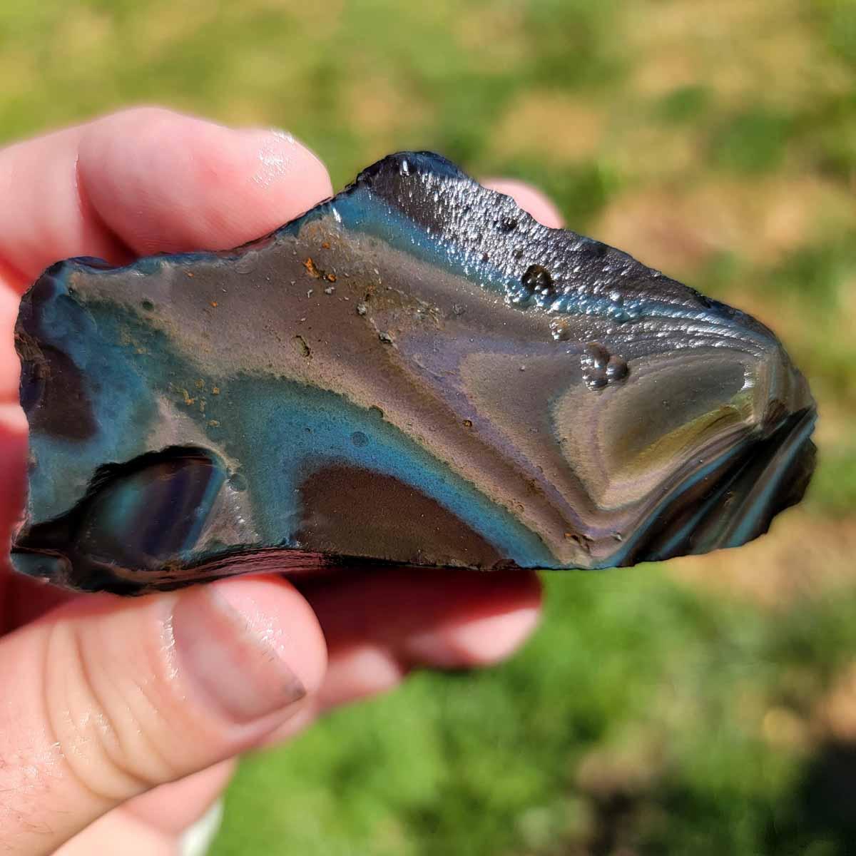 Highgrade Mexican Velvet Obsidian Rough Chunk! - Lapidary Central