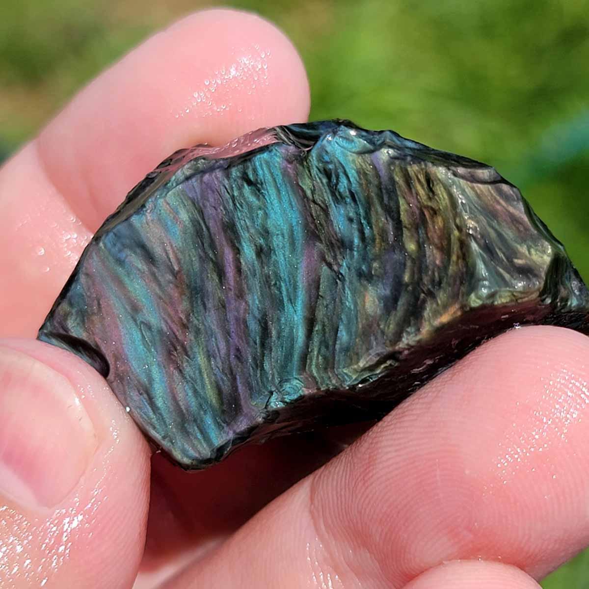 Jaw Dropping Velvet Obsidian Rough Flatrate! - Lapidary Central