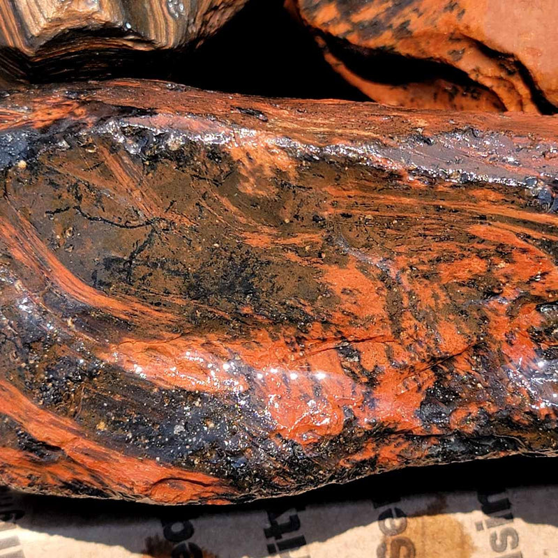 Tri-Flow Sheen Mahogany Mix Old Stock Oregon Obsidian Rough Flatrate! - Lapidary Central