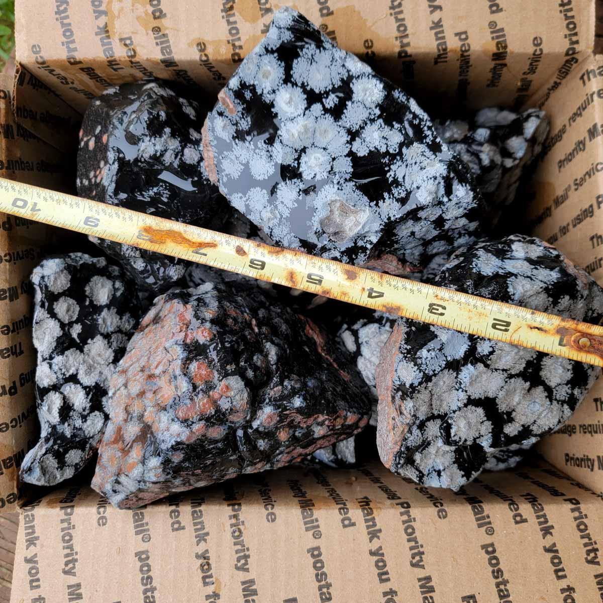 Snowflake Obsidian Rough Flatrate! - LapidaryCentral