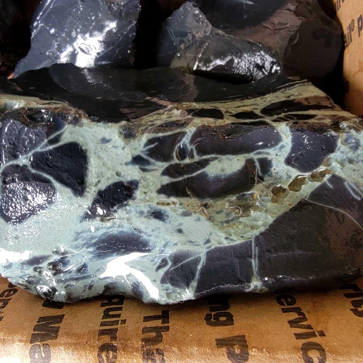 RARE Mexican Spiderweb Obsidian Rough Flatrate! - LapidaryCentral