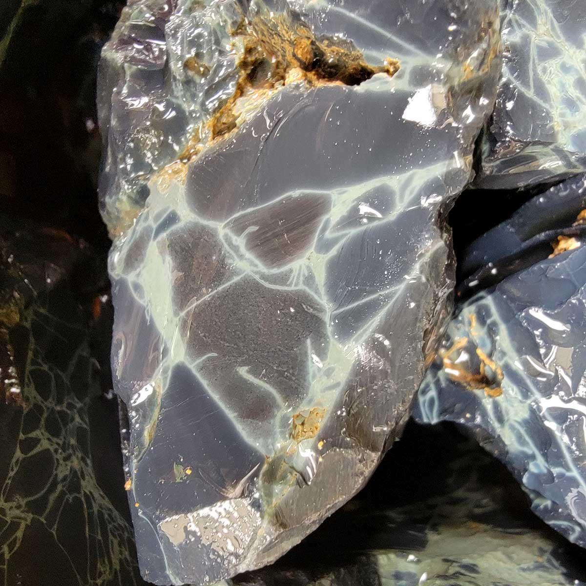 RARE Mexican Spiderweb Obsidian Rough Flatrate! - LapidaryCentral