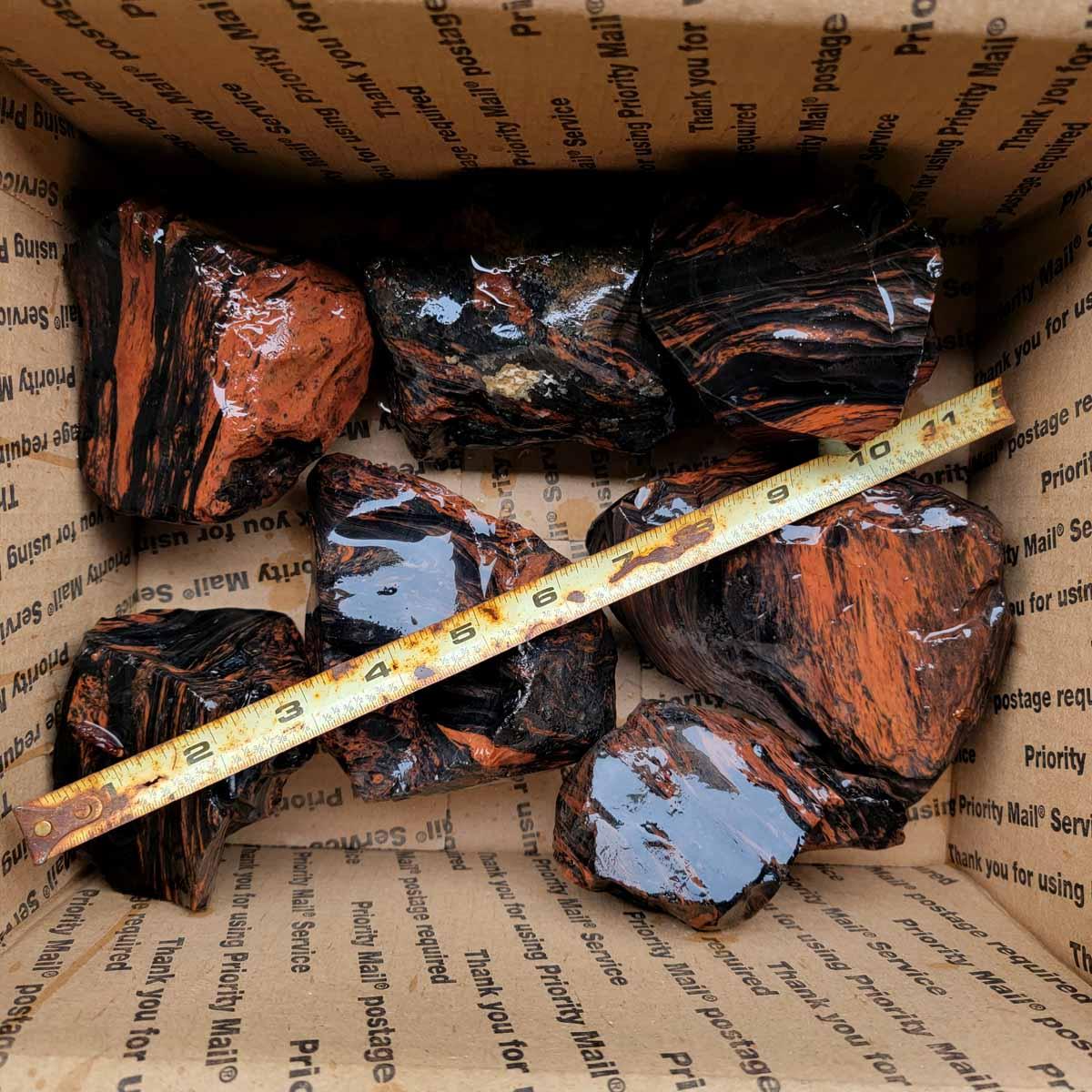 Tri-Flow Mix Old Stock Oregon Obsidian Rough Flatrate! - Lapidary Central