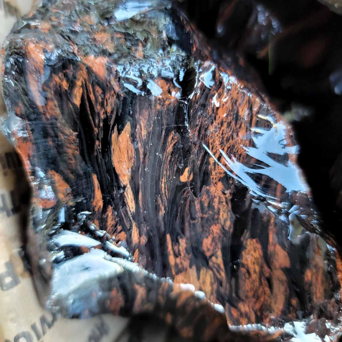 Tri-Flow Mix Old Stock Oregon Obsidian Rough Flatrate! - LapidaryCentral