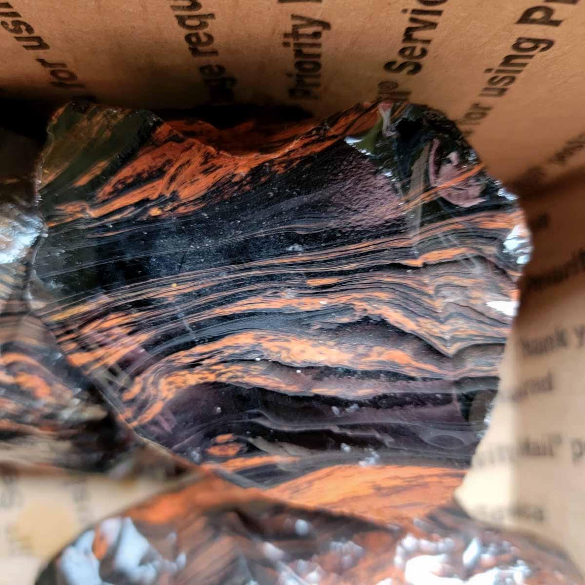 Tri-Flow Mix Old Stock Oregon Obsidian Rough Flatrate! - Lapidary Central