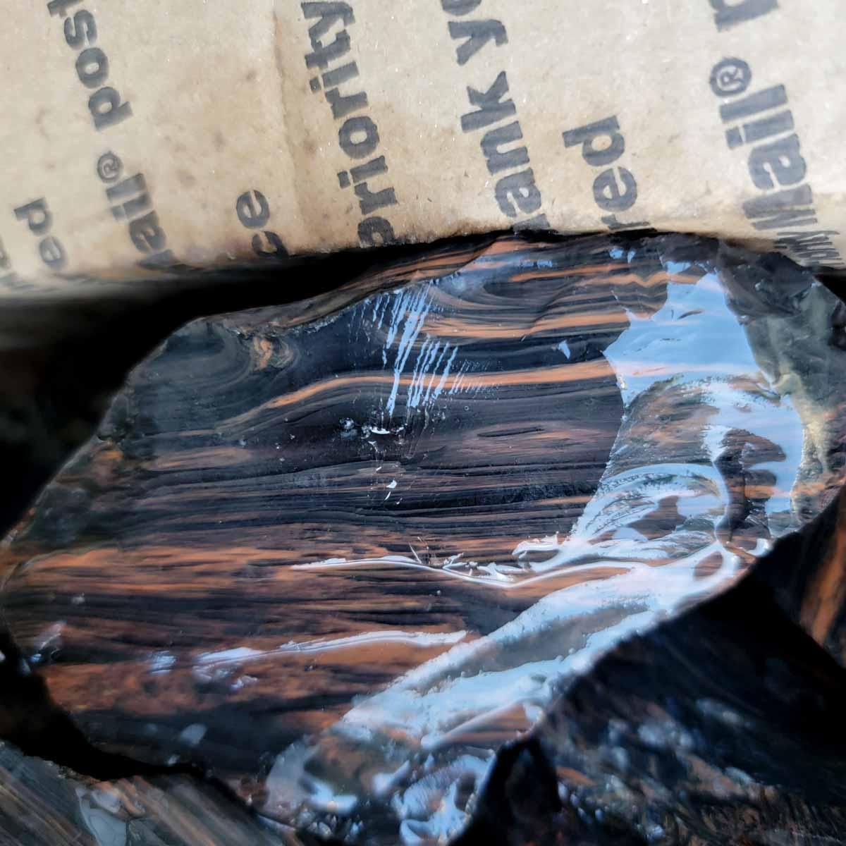 Tri-Flow Mix Old Stock Oregon Obsidian Rough Flatrate! - LapidaryCentral