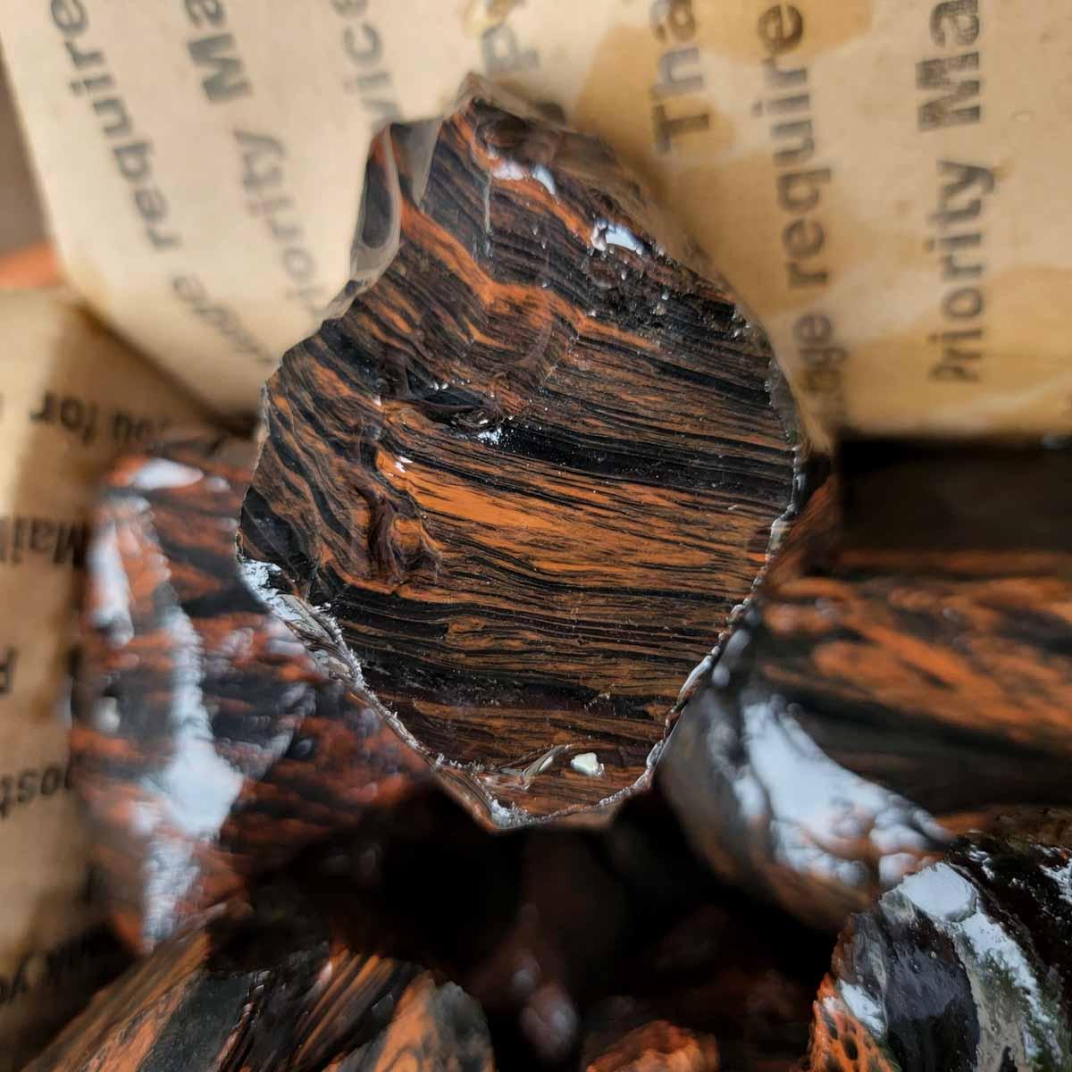 Tri-Flow Mix Old Stock Oregon Obsidian Rough Flatrate! - Lapidary Central