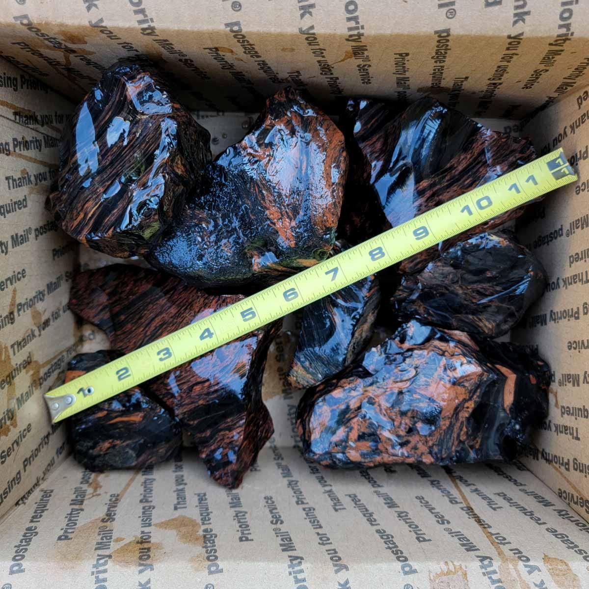 Tri-Flow Mix Old Stock Oregon Obsidian Rough Flatrate! - Lapidary Central