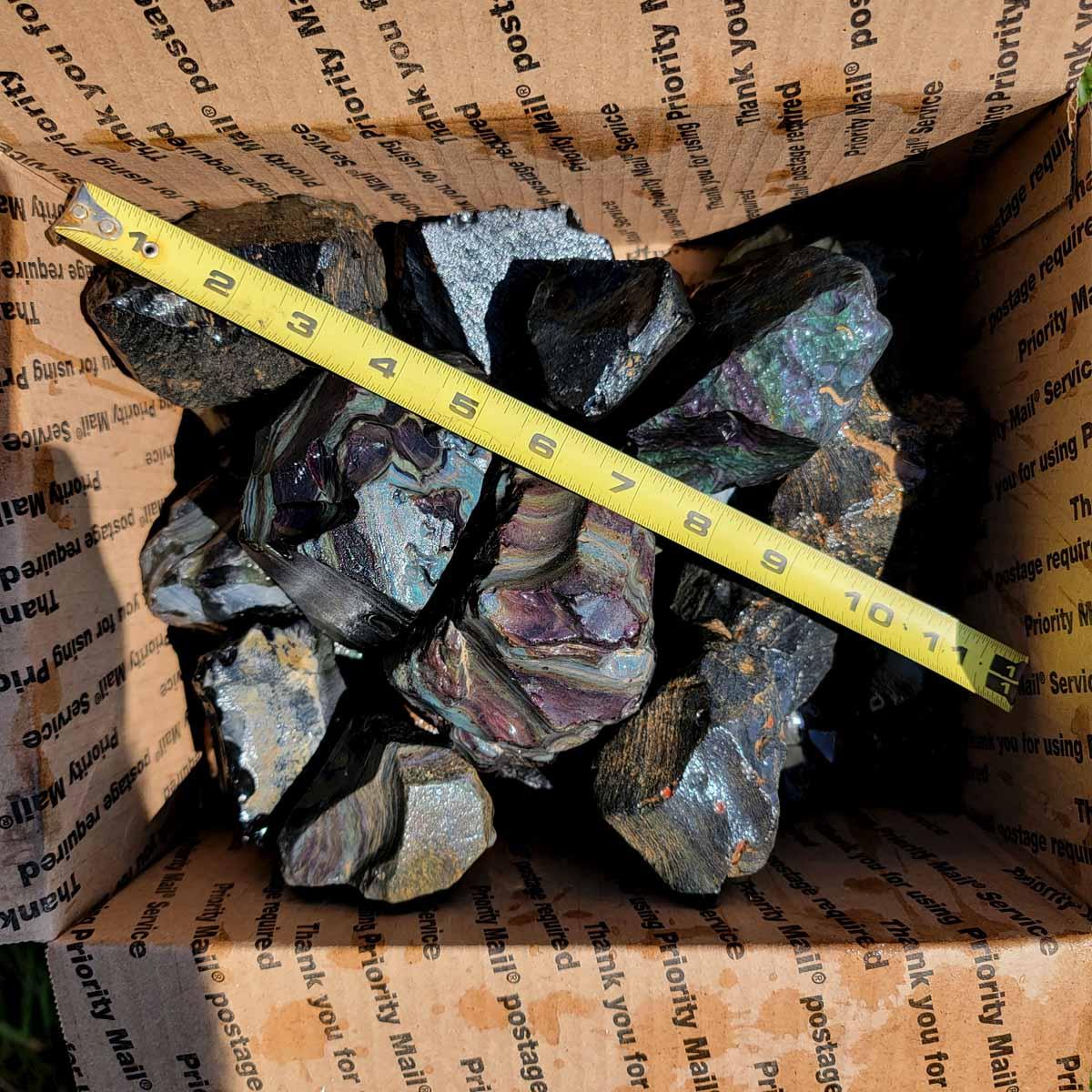 Jaw Dropping Velvet Obsidian Rough Flatrate! - Lapidary Central