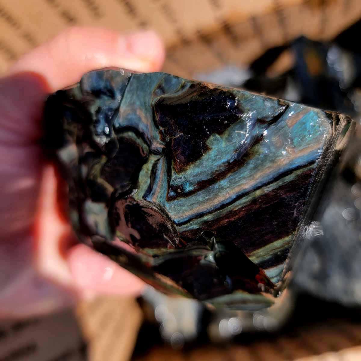 Jaw Dropping Velvet Obsidian Rough Flatrate! - Lapidary Central