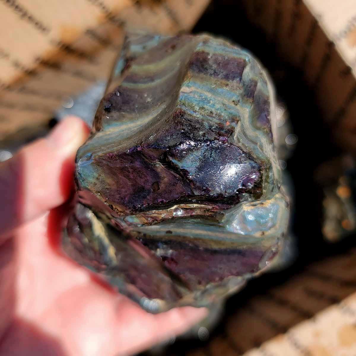 Jaw Dropping Velvet Obsidian Rough Flatrate! - Lapidary Central