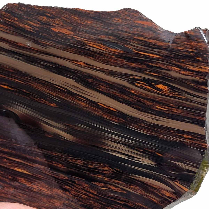 Tri-Flow Mahogany Obsidian Slab!  Lapidary Stone Slab! - LapidaryCentral